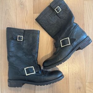 Jimmy Choo Black Leather boots